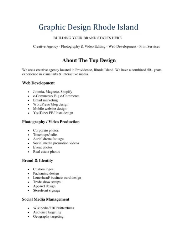 graphic design rhode island