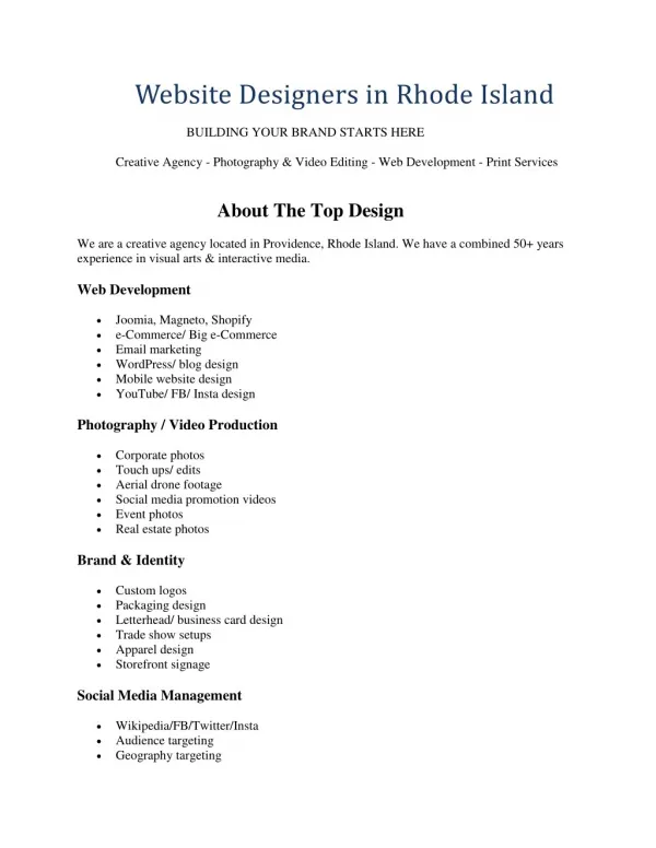 website designers in rhode island