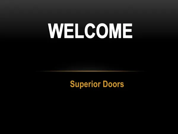 Best Sectional Doors in Davidson contact Superior Doors
