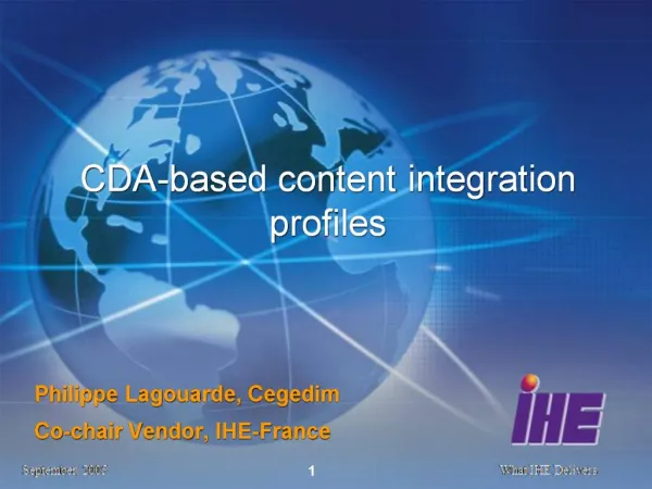 CDA-based content integration profiles