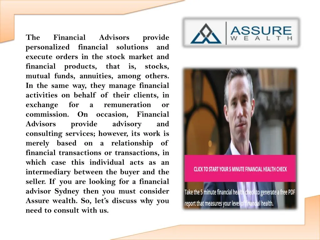 the financial advisors provide personalized