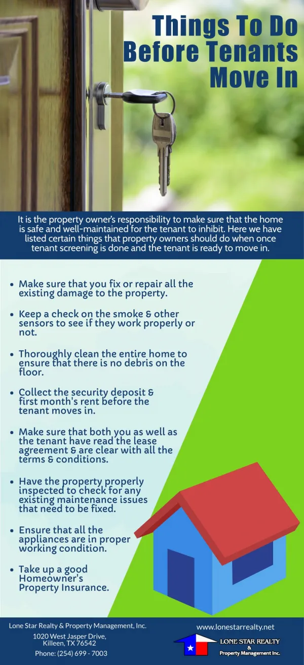 Things To Do Before Tenants Move In