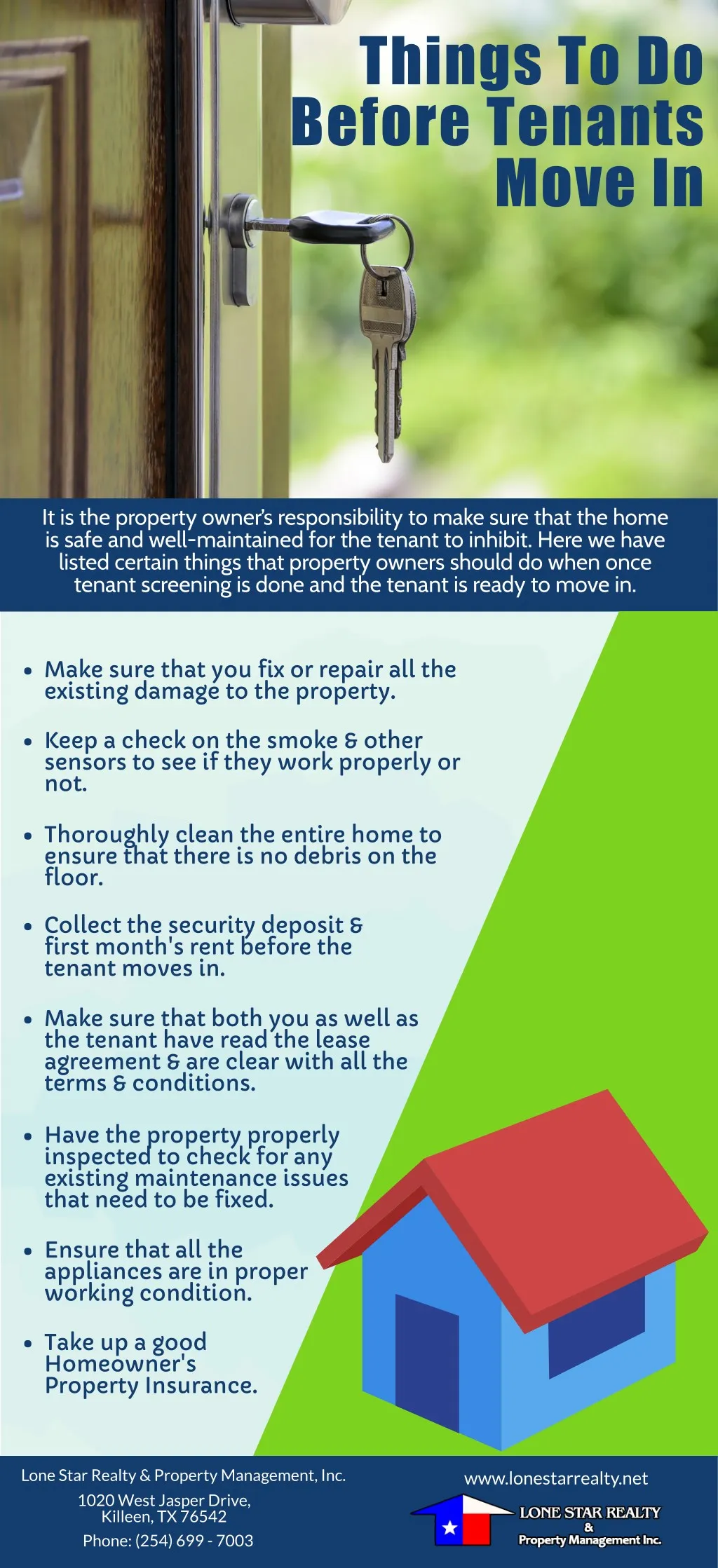 things to do before tenants move in