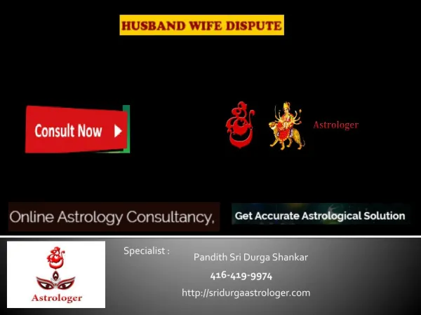Sri Durga Astrologer - Husband & wife problem Consultant.