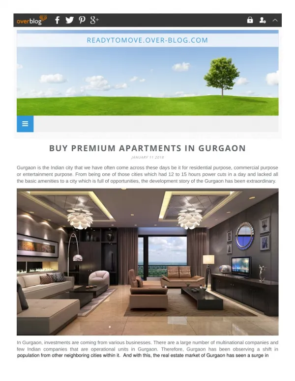 Buy Premium Apartments in Gurgaon