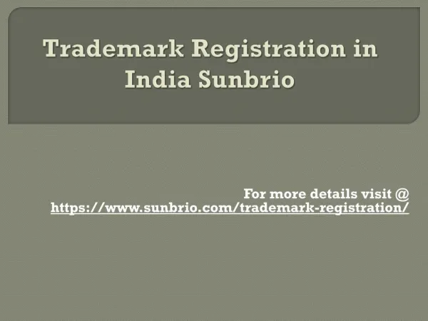 Criteria for getting a Trademark Registration in India