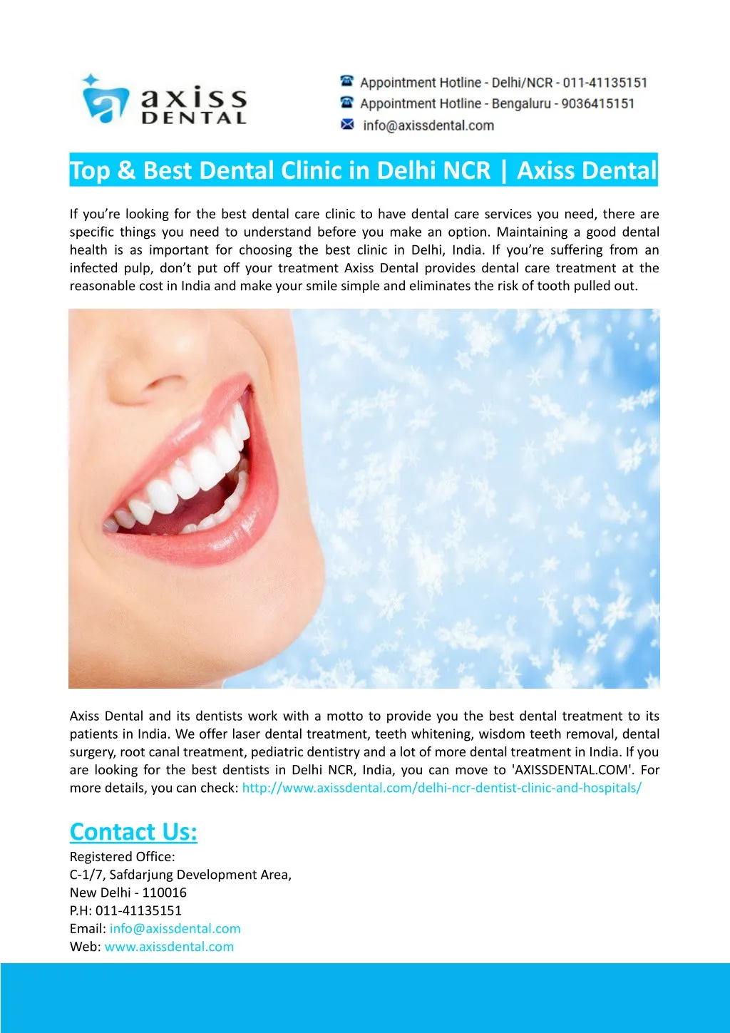 top best dental clinic in delhi ncr axiss dental