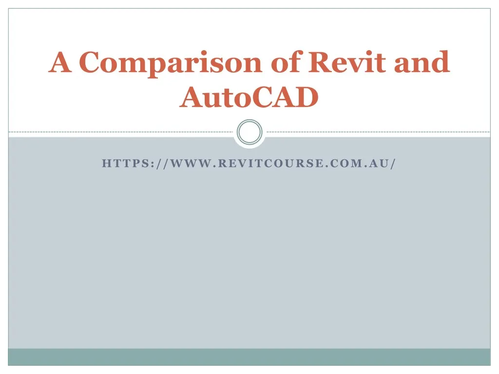 a comparison of revit and autocad