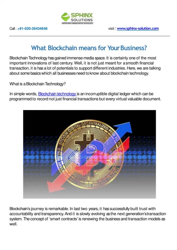 What Blockchain means for Your Business?