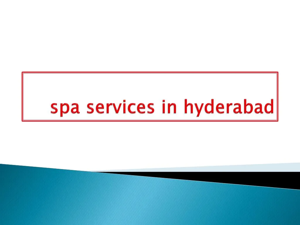 spa services in hyderabad