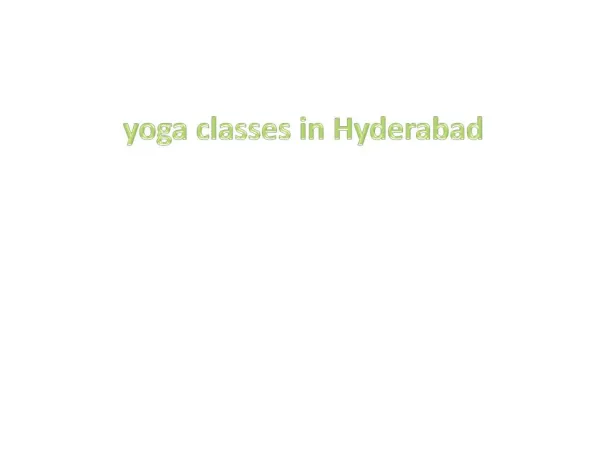 Yoga classes in hyderabad | gosaluni