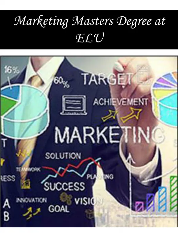 Marketing Masters Degree at ELU