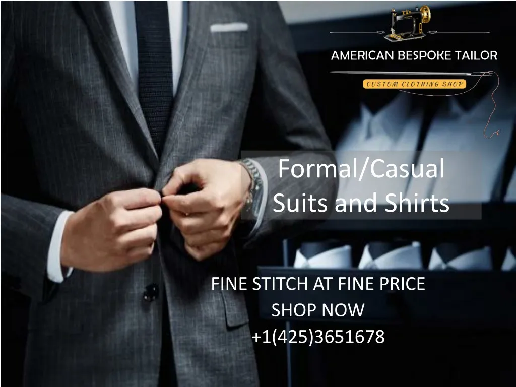formal casual suits and shirts