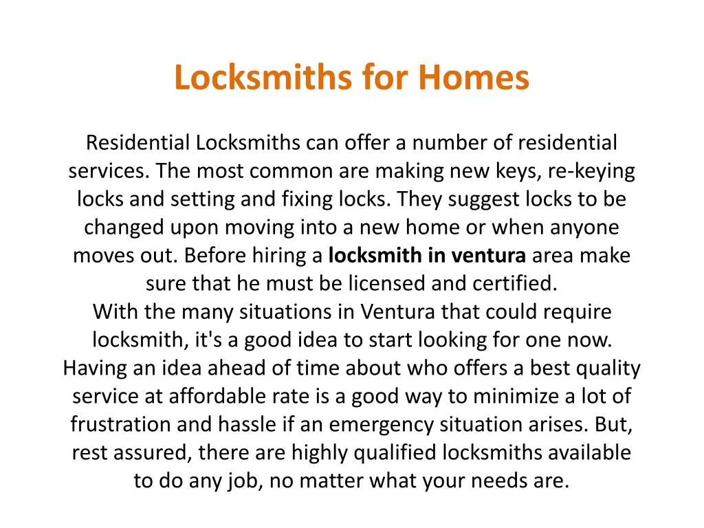 locksmiths for homes residential locksmiths