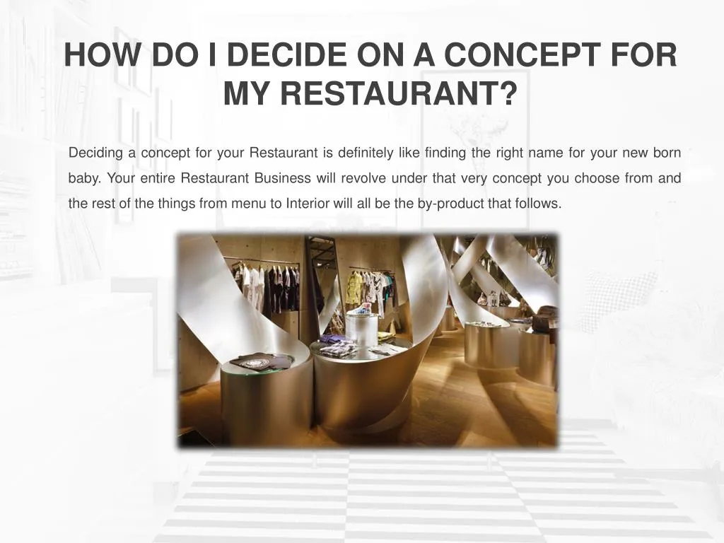 how do i decide on a concept for my restaurant