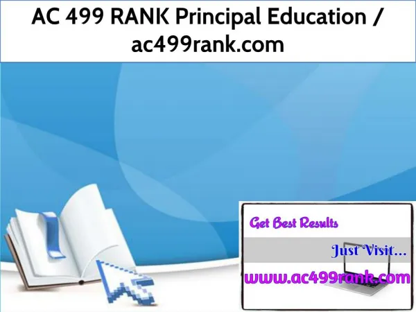 AC 499 RANK Principal Education / ac499rank.com
