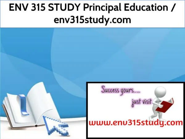 ENV 315 STUDY Principal Education / env315study.com