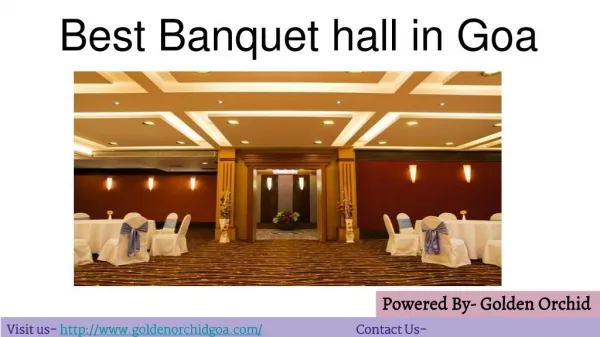 BestBanquet halls in Goa- Golden Orchid Goa