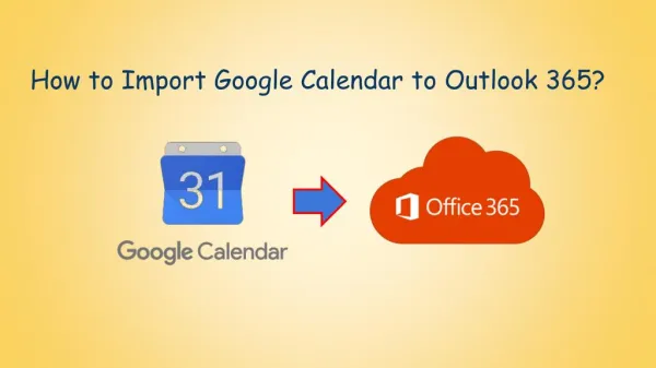 Import Google Calendar to Outlook 365
