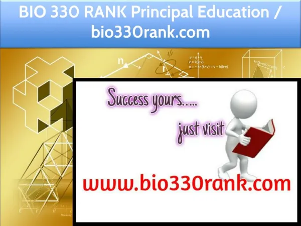 BIO 330 RANK Principal Education / bio330rank.com