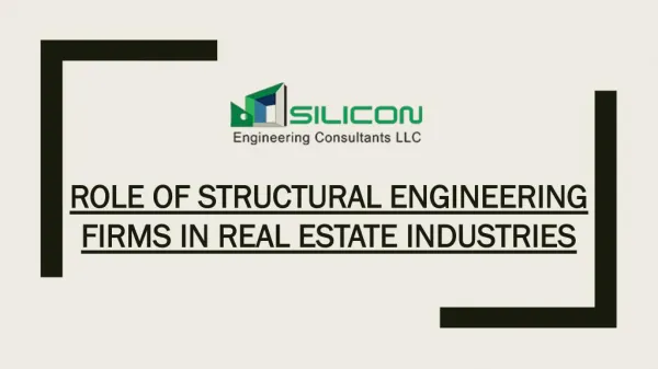 Role Of Structural Engineering Firms in Real Estate