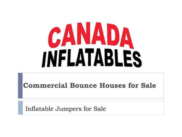 Inflatable Jumpers for Sale