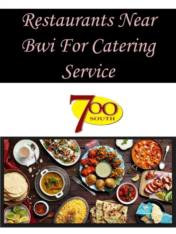 Restaurants Near Bwi For Catering Service