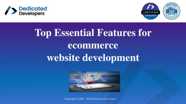 Top Essential Features for ecommerce Web development