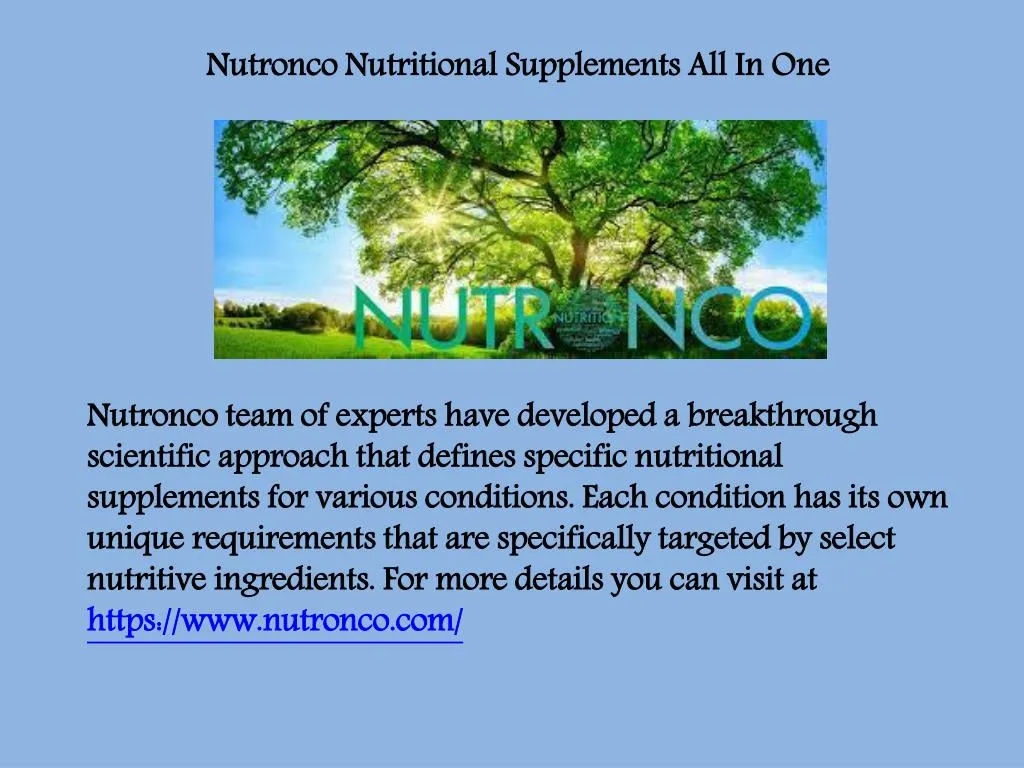 nutronco nutritional supplements all in one