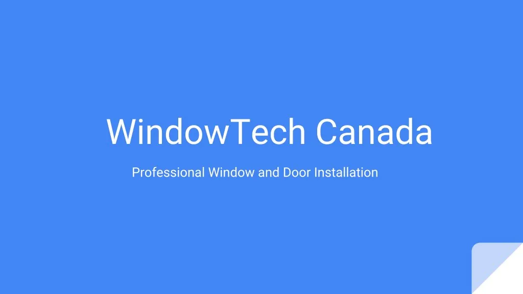 windowtech canada