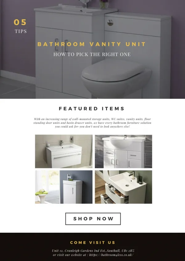 5 Tips for Picking Out the Right Bathroom Vanity Unit