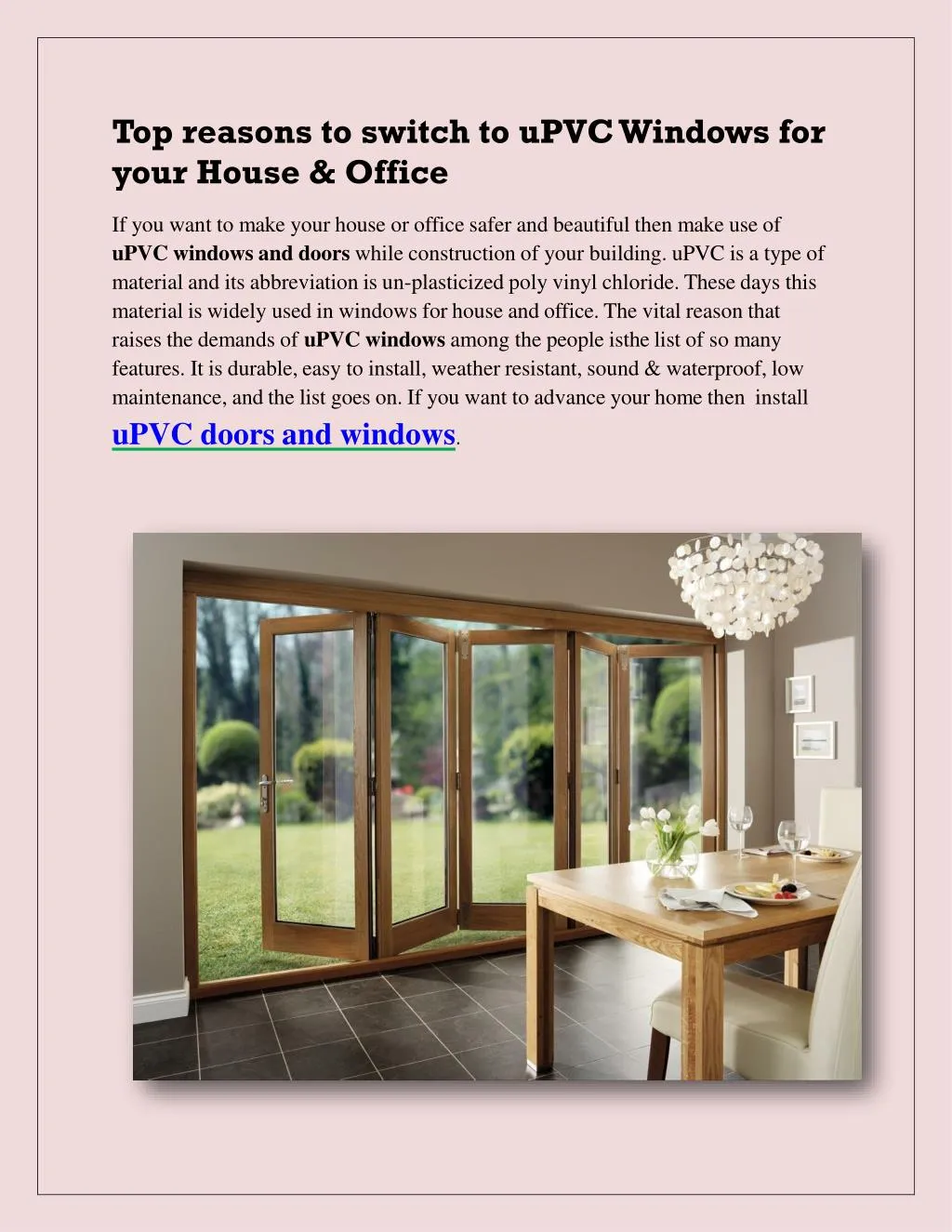 top reasons to switch to upvc windows for your