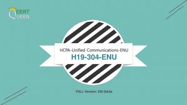 2018 Huawei H19-304-ENU Exam Questions and Answers