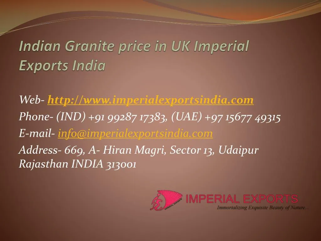 indian granite price in uk imperial exports india