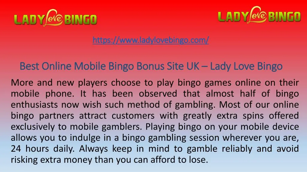 best online mobile bingo bonus site uk lady love bingo