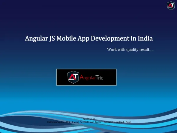 Angular JS Mobile App Development in India - Angulartric