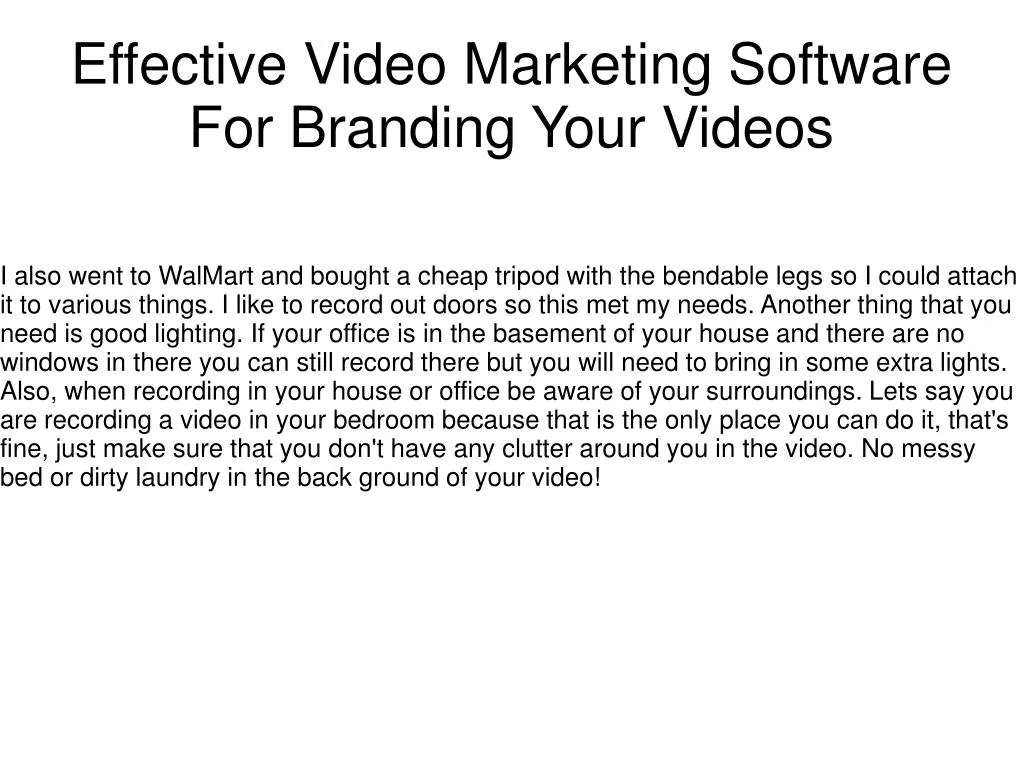 effective video marketing software for branding your videos
