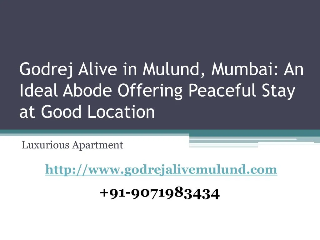 godrej alive in mulund mumbai an ideal abode offering peaceful stay at good location