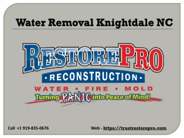 Water Removal Knightdale North Carolina