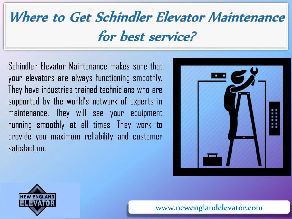 where to get schindler elevator maintenance