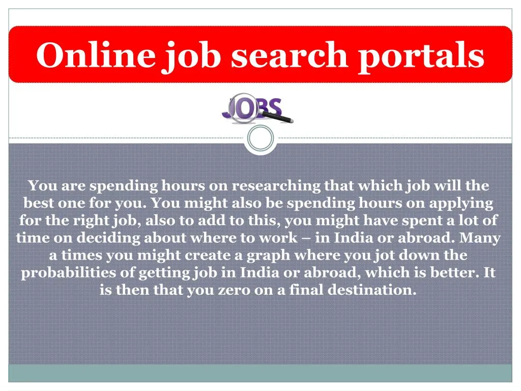 online job search portals