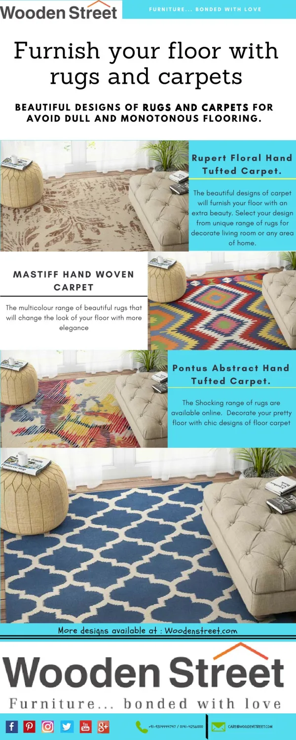 Furnish your floor with rugs and carpets