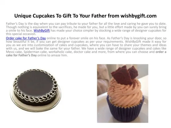 Unique Cupcakes To Gift To Your Father from wishbygift.com