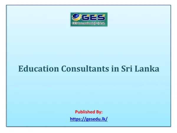 Education Consultants in Sri Lanka
