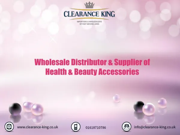Wholesale Suppliers of Health and Beauty Products
