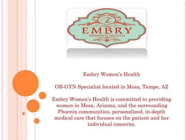 Abnormal Periods Treatment & Womenâ€™s Health Care Services in Mesa