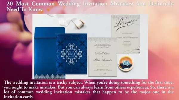 20 Most Common Wedding Invitation Mistakes; You Definitely Need To Know