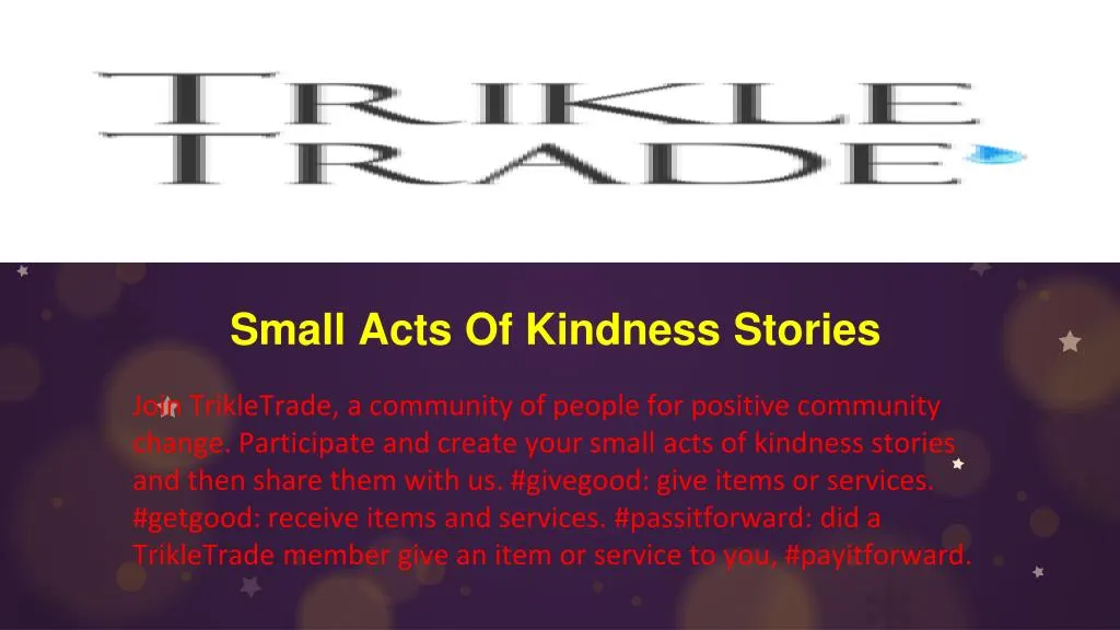 small acts of kindness stories