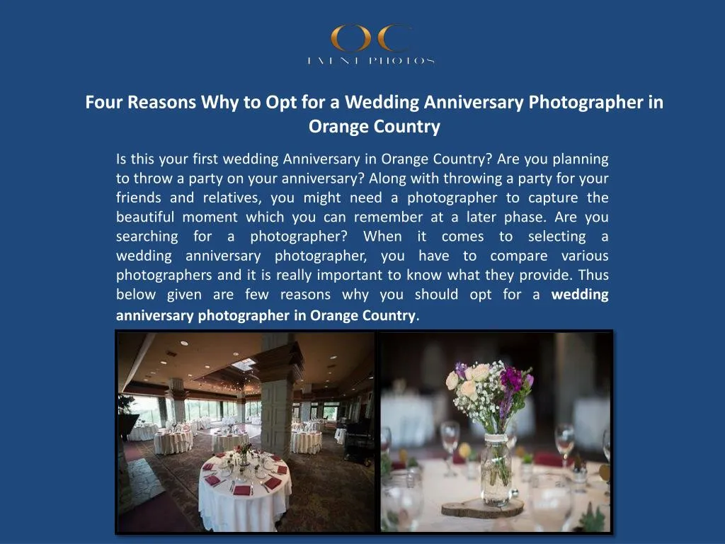 four reasons why to opt for a wedding anniversary photographer in orange country