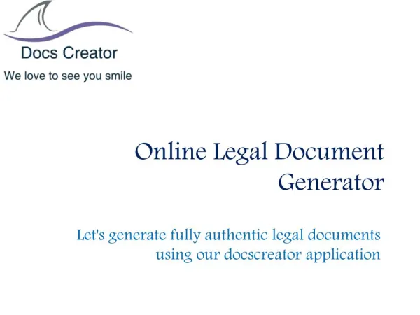 Online Legal Document Generator